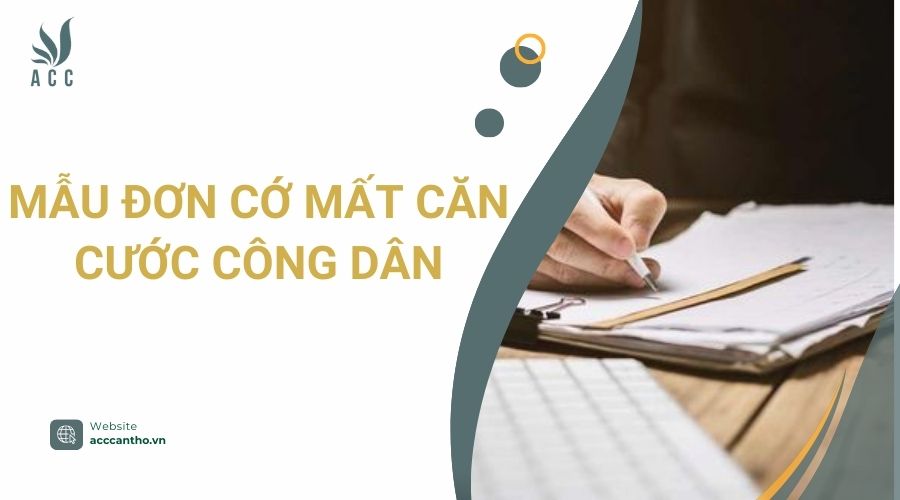 Mẫu đơn cớ mất căn cước công dân