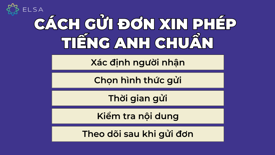 Cách gửi đơn xin phép tiếng Anh chuẩn