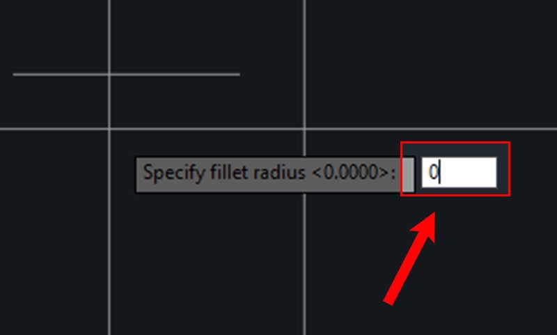 Cách nối hai đoạn thẳng giữ nguyên góc nhọn với lệnh bo tròn góc trong CAD