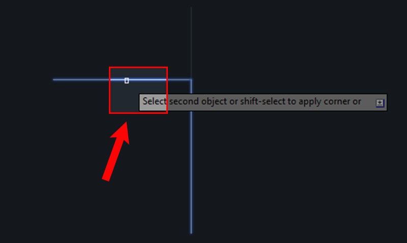 Cách nối hai đoạn thẳng giữ nguyên góc nhọn với lệnh bo tròn góc trong CAD
