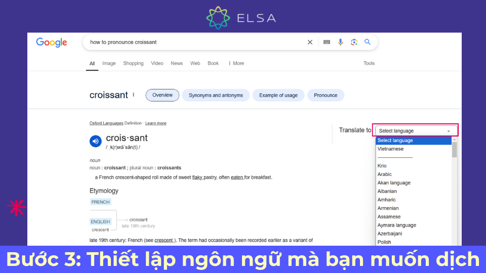 Cách dùng Google để xác định cách đánh trọng âm bước 3