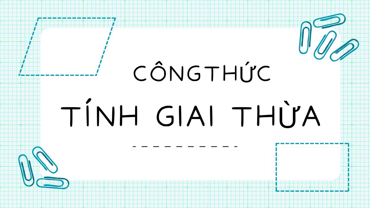 Công thức tính giai thừa