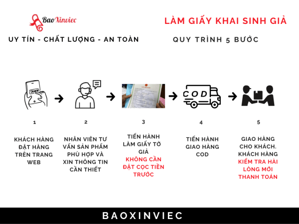 Làm Giấy Khai Sinh Giả Nhanh Chóng Không Cần Cọc