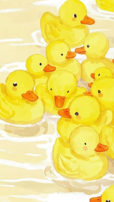 hình nền vịt vàng đẹp 4K cho mobile