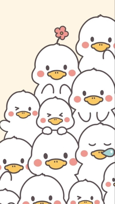 hình nền vịt trắng đáng yêu cho smartphone