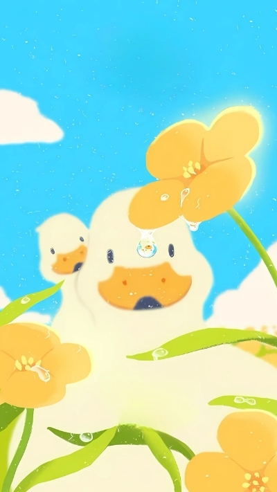 hình con vịt trắng đáng yêu full HD