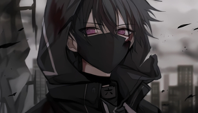 Hình nền anime nam cool ngầu trái tim