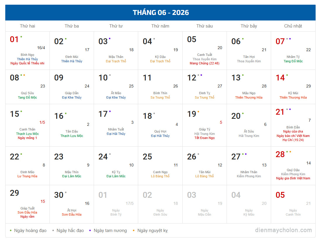 Tháng của Tết Đoan Ngọ và Ngày Gia đình Việt Nam