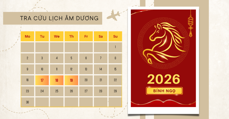 Tra cứu lịch âm dương 2026 (Bính Ngọ)