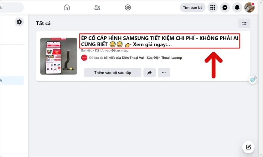 Nhấn chuột phải vào bài viết mà bạn muốn lấy link