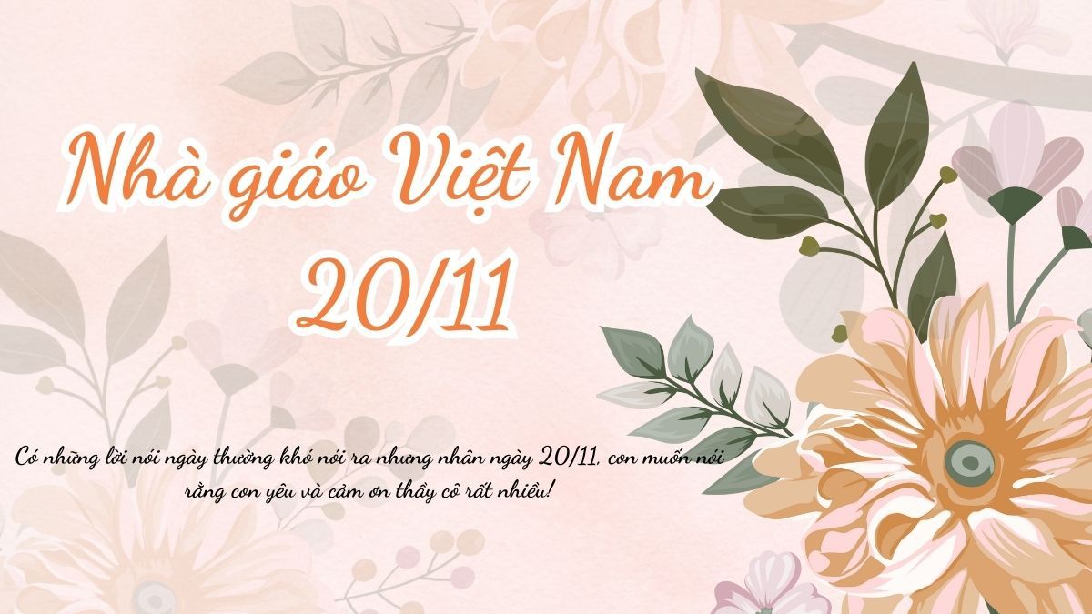 Lời ngỏ tập san 20/11 mái trường mến yêu