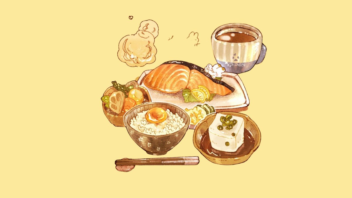 Hình nền đồ ăn cute lung linh