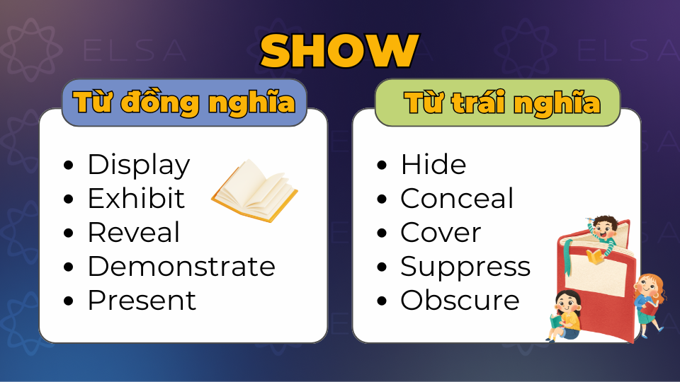 Từ đồng nghĩa và trái nghĩa với show
