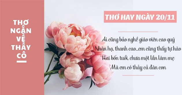 Những bài thơ hay về ngày nhà giáo Việt Nam