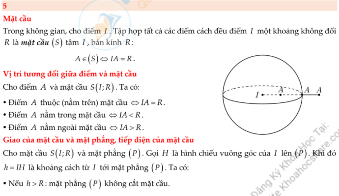 Ebook Sổ Tay Kiến Thức Toán Học 12 PDF - Khoahocshare