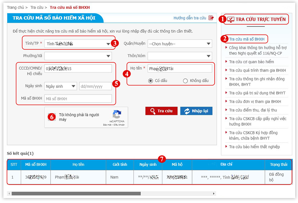 Các bước tra cứu mã số BHXH bằng số cmnd/cccd