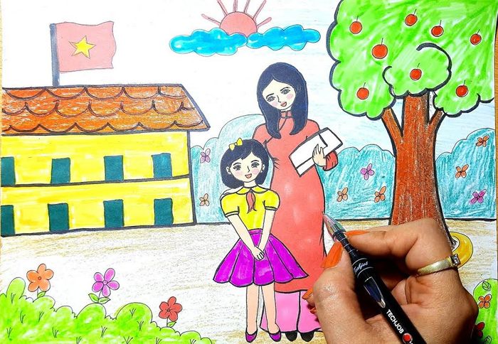 tranh ve mai truong 18