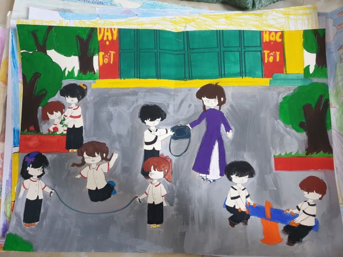 tranh ve mai truong 30