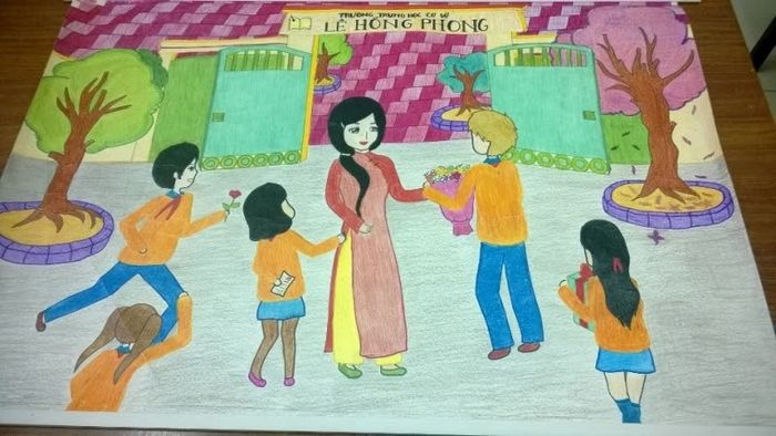 tranh ve mai truong 38