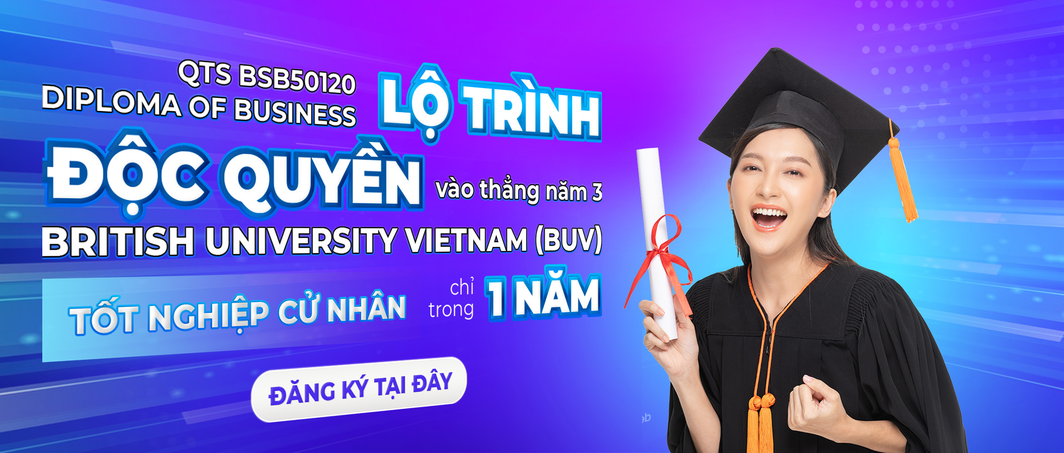 Lộ trình độc quyền chuyển tiếp đại học BUV