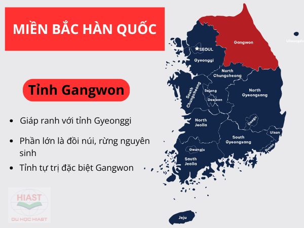 Miền Bắc Hàn Quốc gồm những tỉnh nào