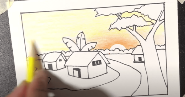 Tô màu bầu trời