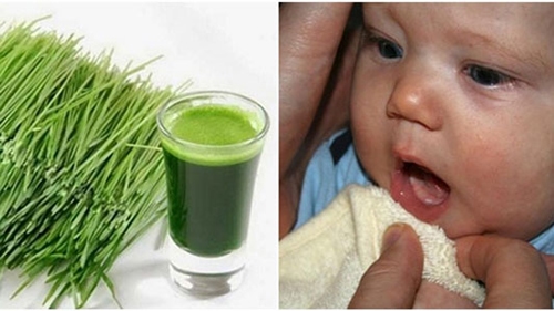rơ lưỡi bằng lá hẹ khi bé được 3 tháng 10 ngày tuổi