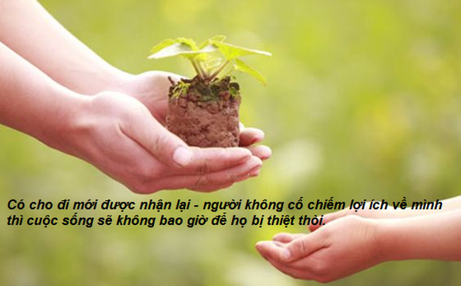 y nghia cua viec cho di va nhan lai