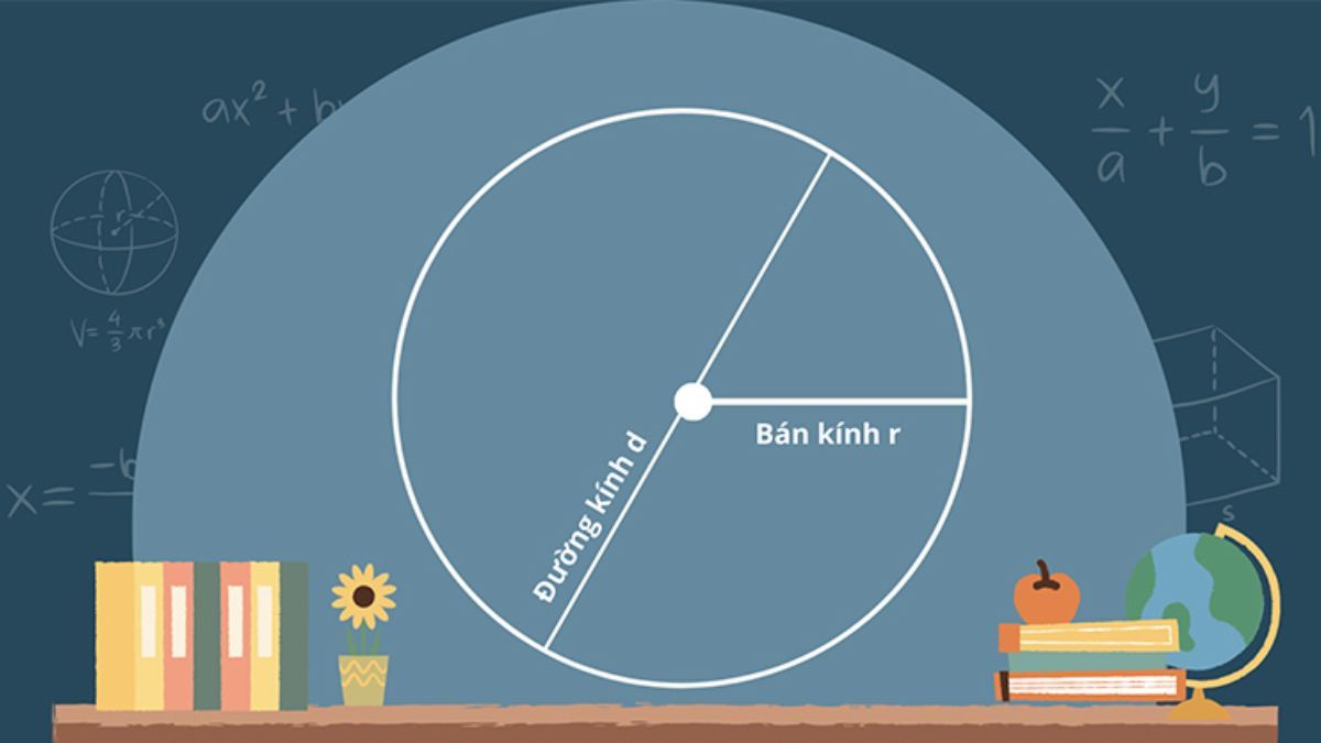 Phân biệt đường kính và bán kính hình tròn