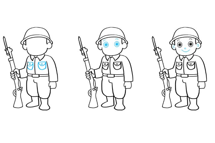 Tổng hợp 30+ tranh vẽ chú bộ đội đẹp nhất cho trẻ