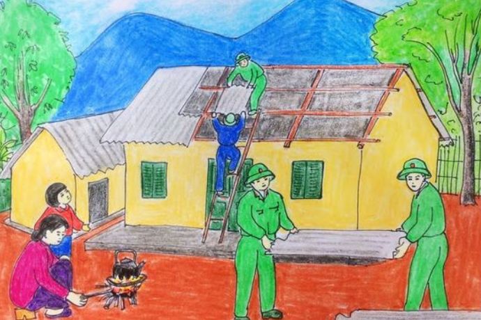 Tổng hợp 30+ tranh vẽ chú bộ đội đẹp nhất cho trẻ