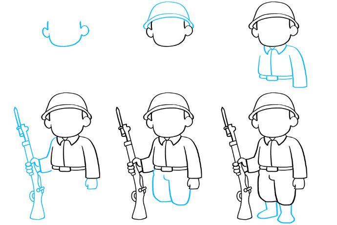 Tổng hợp 30+ tranh vẽ chú bộ đội đẹp nhất cho trẻ