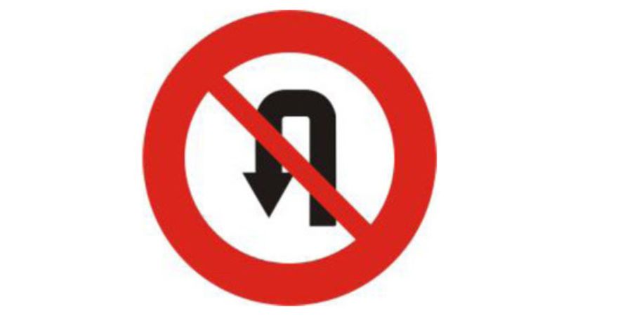 Biển P.124a - Cấm tất cả phương tiện quay đầu