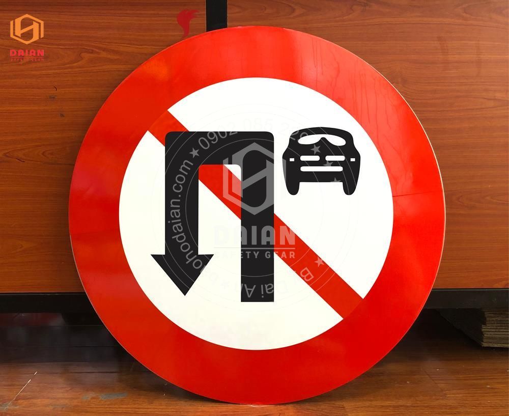 Biển báo Cấm ô tô quay đầu xe P.124b - Biển báo giao thông có sẵn giá rẻ