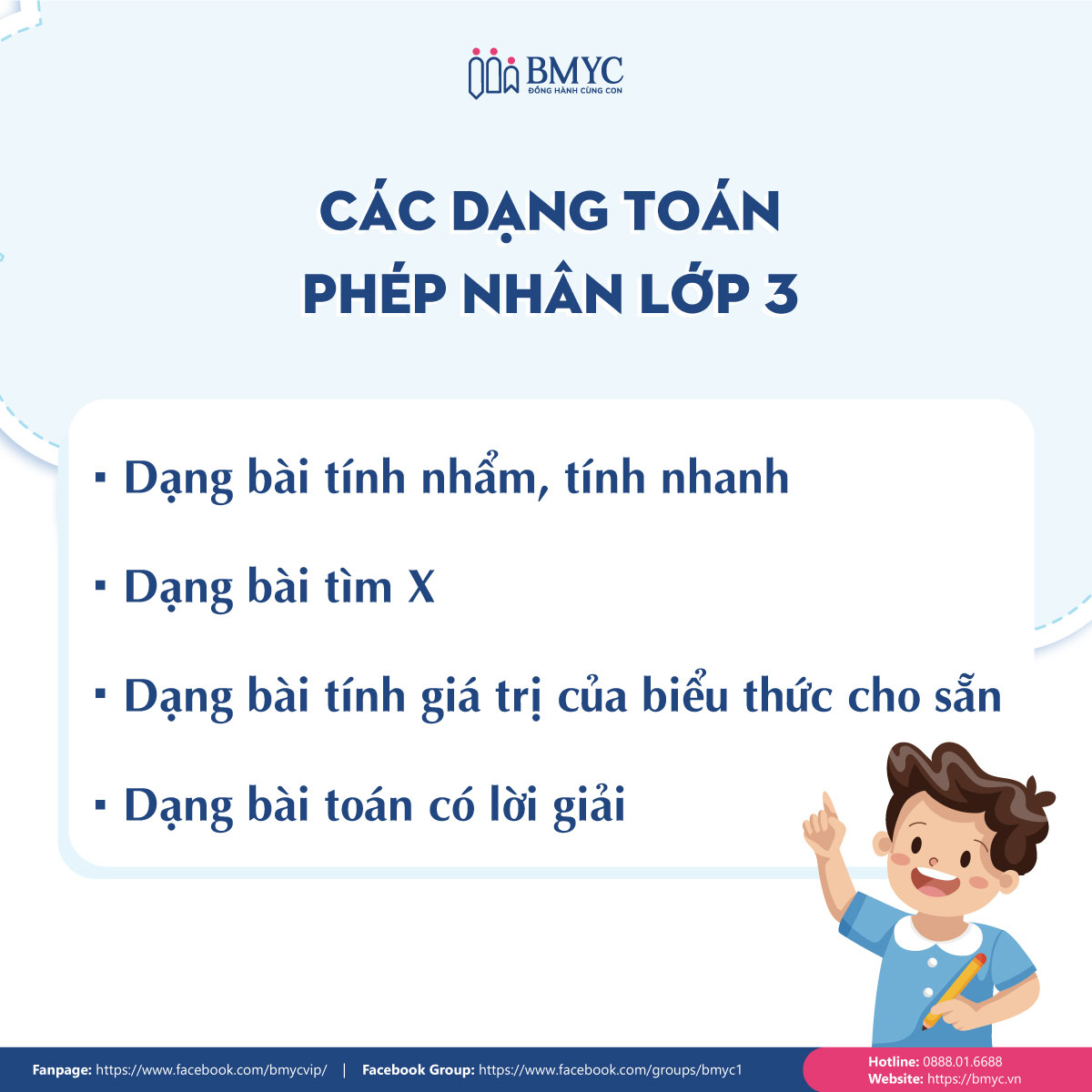 Các dạng toán phép nhân lớp 3