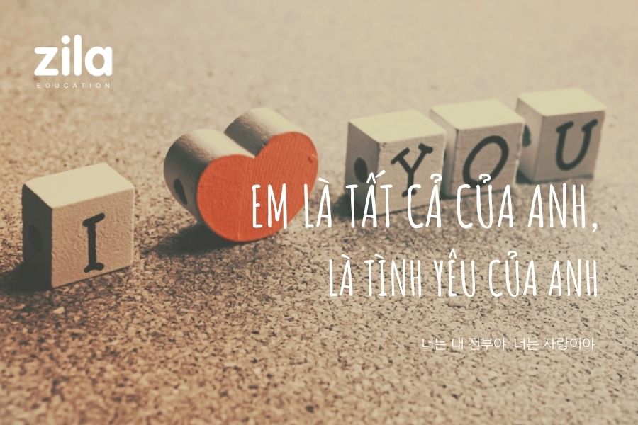 cau tieng han hay ve tinh yeu