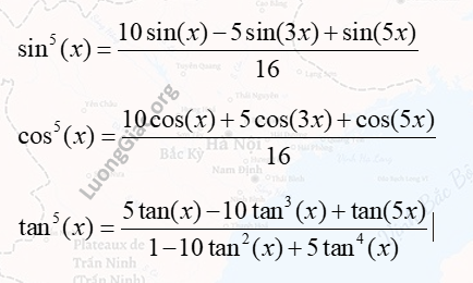 Công thức hạ bậc 5