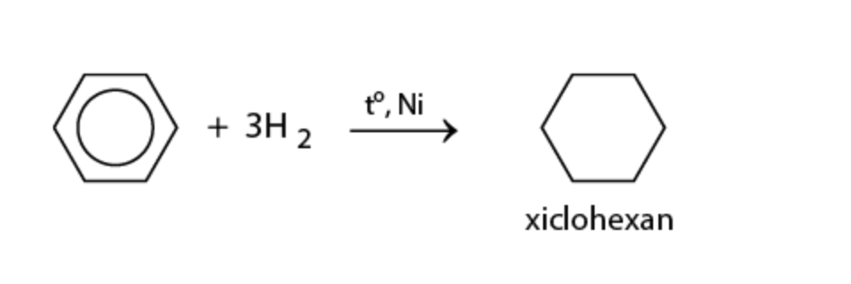 benzen phản ứng với H2 - benzen