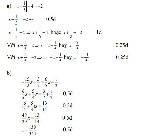left| {x + frac{1}{5}} right| - 4 = - 2