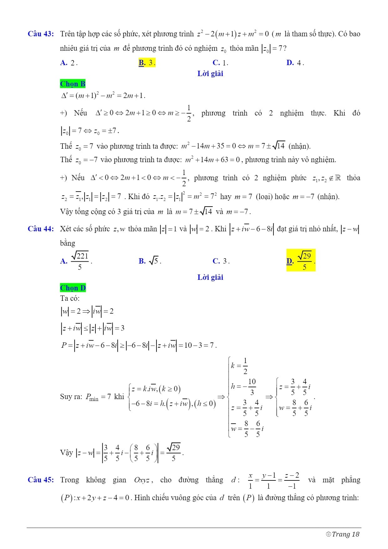 đáp án đề thi thpt quốc gia 2021 môn toán 2