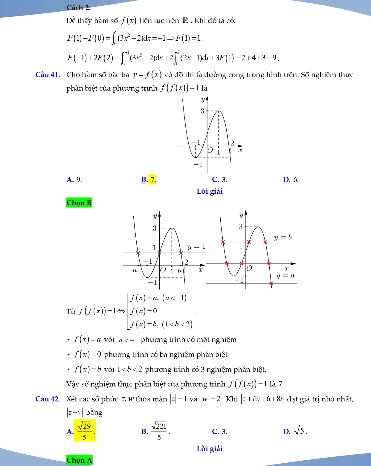 Đáp án đề thi toán thpt quốc gia 2021 mã đề 102