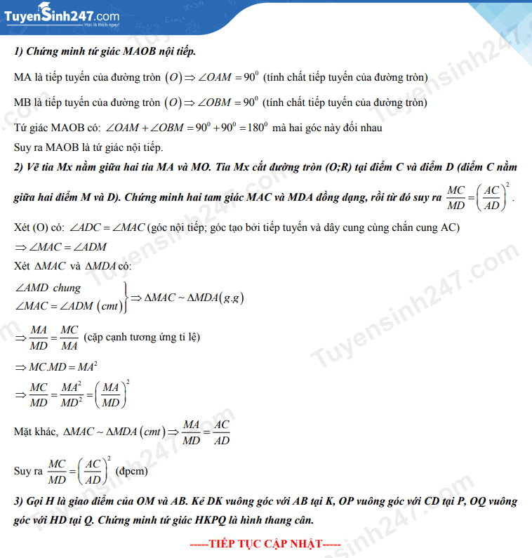 Đáp án đề thi môn Toán kỳ thi tuyển sinh lớp 10 tỉnh Đồng Nai năm 2022 - Ảnh 5