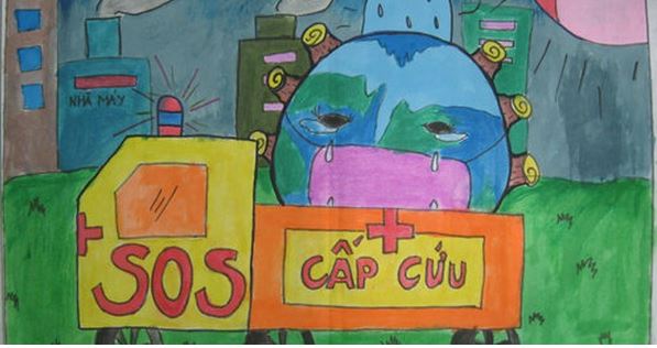 Viết đoạn văn tả bức tranh về Trái Đất