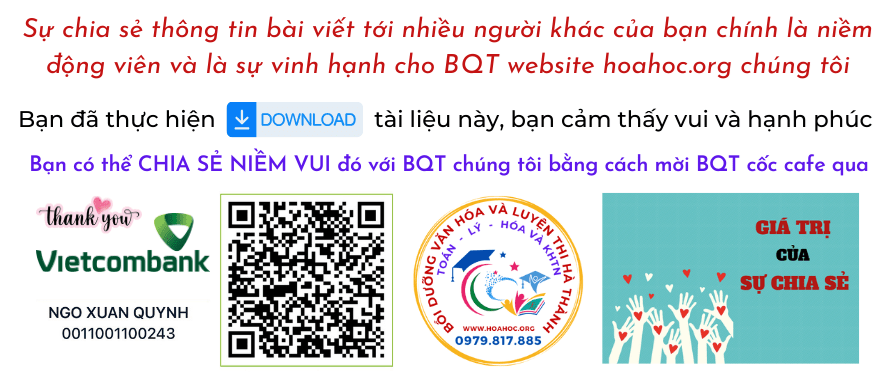 Chia sẻ với BQT website www.hoahoc.org - Thầy Ngô Xuân Quỳnh