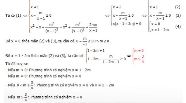 Giải bài tập bất phương trình chứa căn thức có tham số