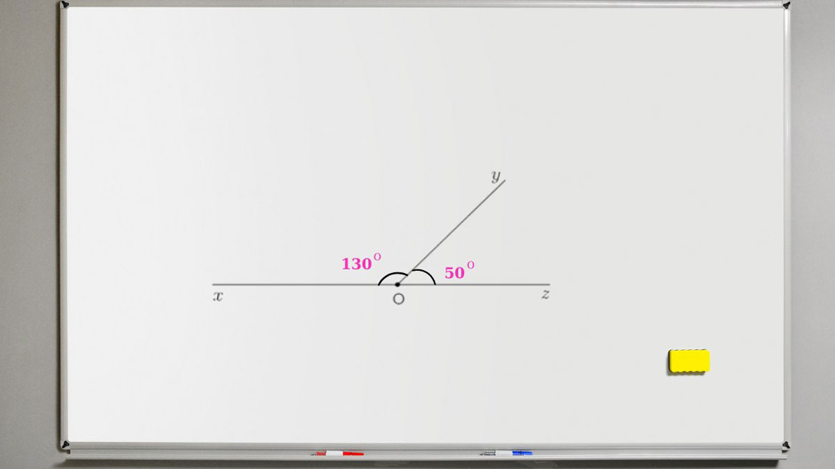Ví dụ về hai góc kề bù trong toán học