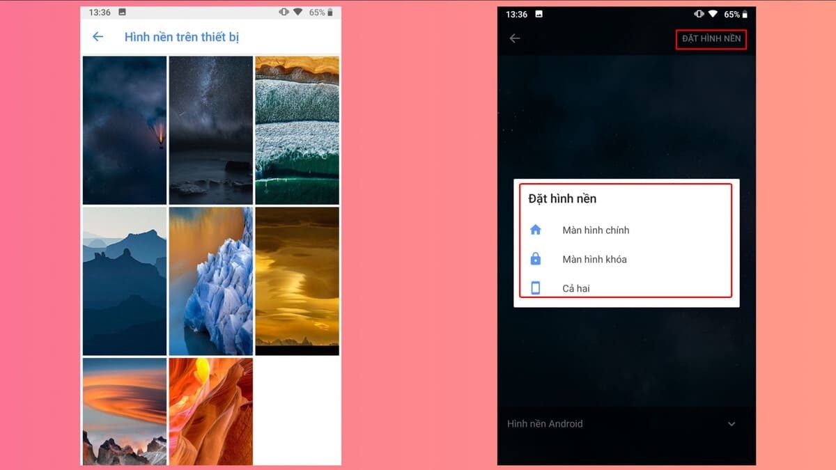 Cài đặt hình nền may mắn cho điện thoại Android - bước 2