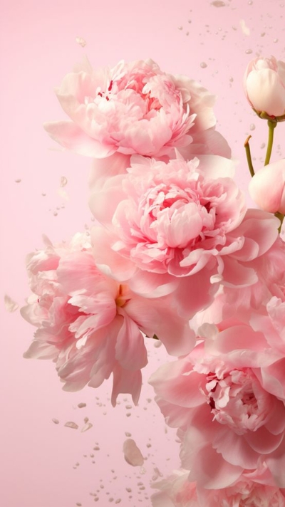 Hình nền hoa mẫu đơn 3D sống động