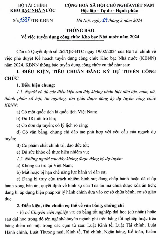 kho bac nha nuoc tuyen dung nam 2024