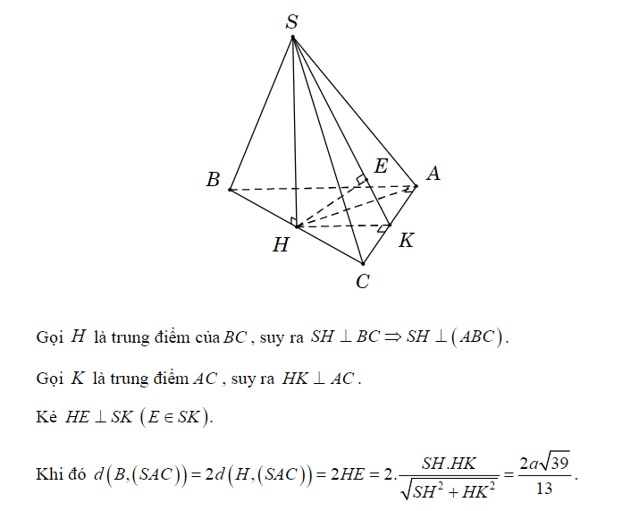 Hình minh họa ví dụ 2 khoảng cách 2 đường thẳng chéo nhau